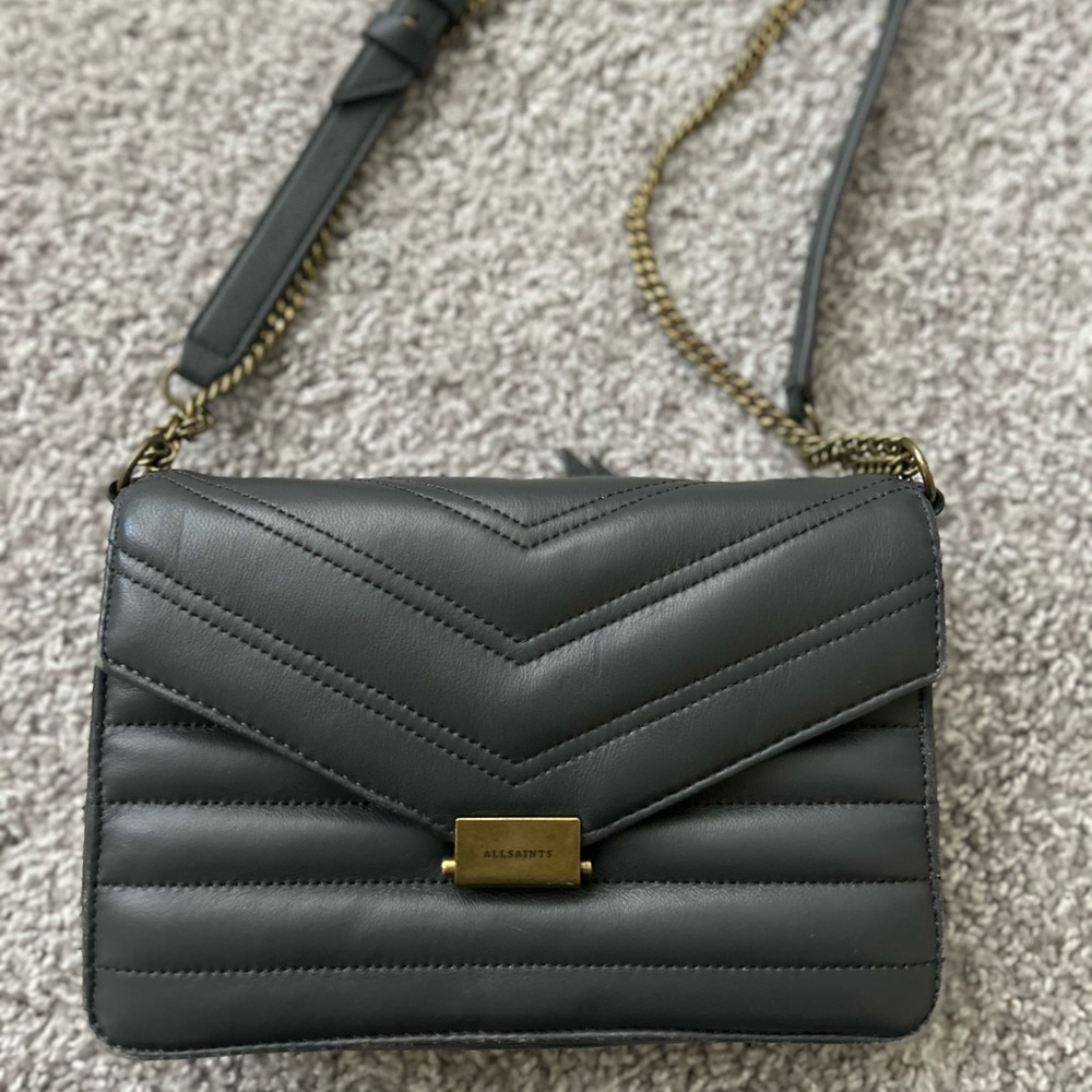 All saints lamb leather crossbody